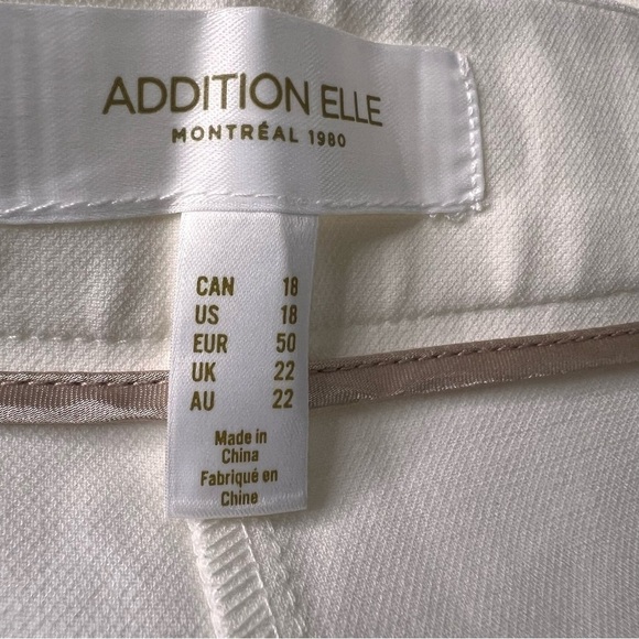 Addition Elle White High Rise Wide Leg Pants Size 18 NWT - Picture 10 of 13